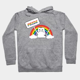 Gay Pride Cat LGBT Cats Pile Cute Rainbow Hoodie